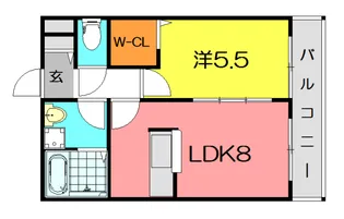 メゾン・ド・シャトレ【2階】の間取り