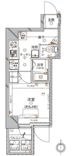 クレイシア西蒲田【6階】の間取り