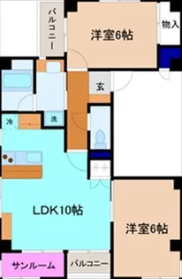 スイートメントP&H犀川【4階】の間取り