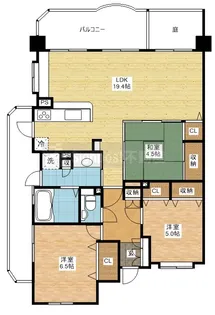 JGMヴェルデヒルズ本原【11階】の間取り
