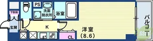カスタリア三宮【11階】の間取り