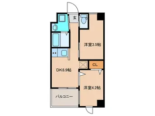 CRYSTAL&RESORT EXCLUSIVE【7階】の間取り