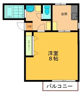 ピースハイツ乙高【2階】の間取り