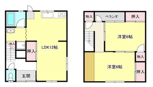 大阪府摂津市千里丘6【一戸建】の間取り