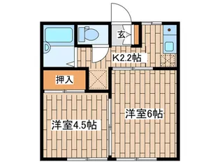 コーポユタカ【1階】の間取り