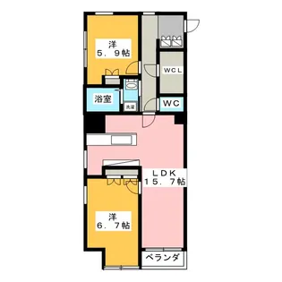 アートフォルム元城【3階】の間取り