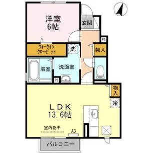 ディモルフォセカ A棟【1階】の間取り