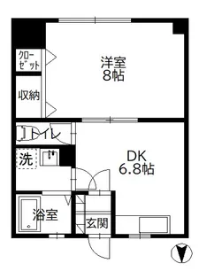 エアフォルク【1階】の間取り