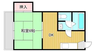 サンハイツ甚【4階】の間取り