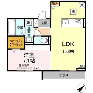 グレイスガーデン赤渋【1階】の間取り