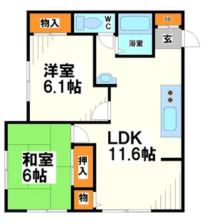 第2ハイツ太田【2階】の間取り