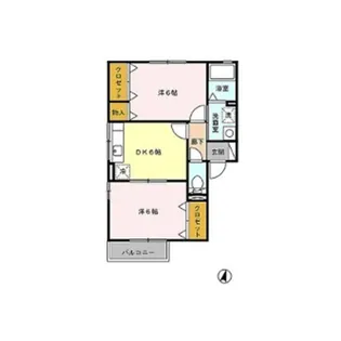 パティオ須屋A【1階】の間取り