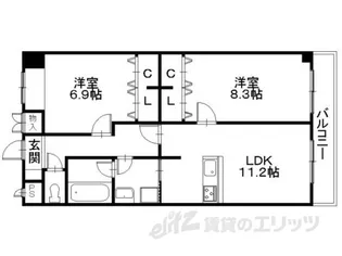 織花舘【4階】の間取り