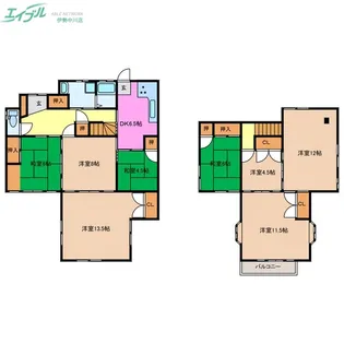 三重県津市一志町八太【一戸建】の間取り