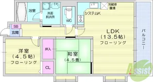 エルパーク浮島【3階】の間取り