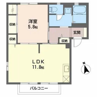 グレイス笹原B【1階】の間取り