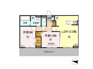 D‐Resena吉野【3階】の間取り