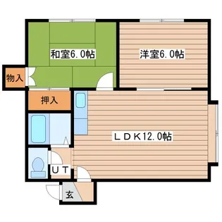 2LDKの間取り画像