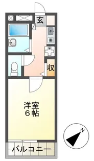 ハピメント片倉【1階】の間取り