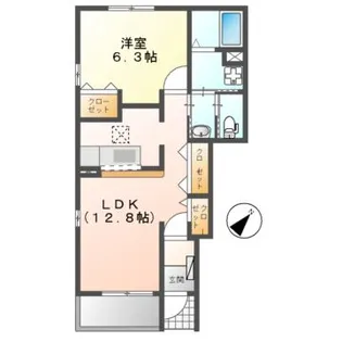 グランデ新田C【1階】の間取り