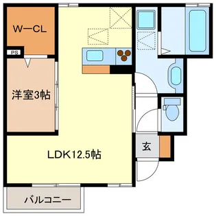 RESIDENCE高茶屋【1階】の間取り