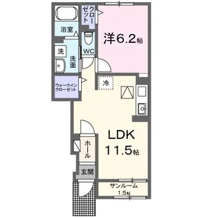 ファミールヒルズ【1階】の間取り