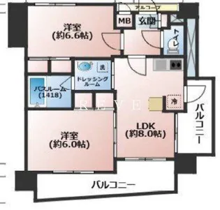 エステムプラザ飯田橋タワーレジデンス【14階】の間取り