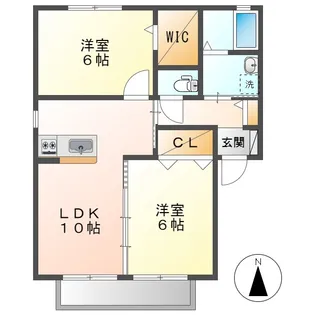 エバーグリーンオークA【2階】の間取り