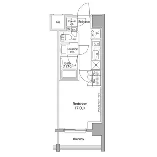ザ・パークハビオ西大井【4階】の間取り