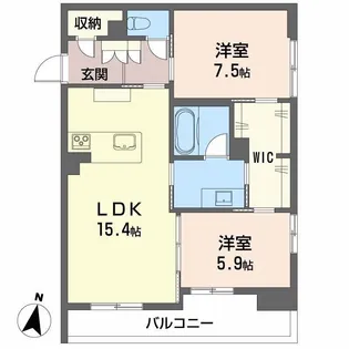 LUANA KAMISUGI【3階】の間取り