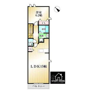 徳島県板野郡北島町高房字居内【アパート】の間取り
