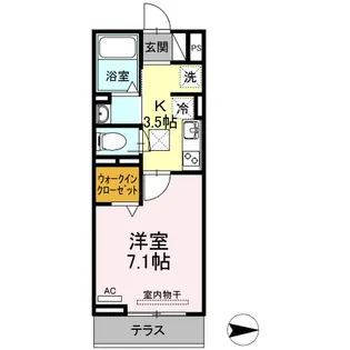 広島県福山市神辺町字十九軒屋【アパート】の間取り