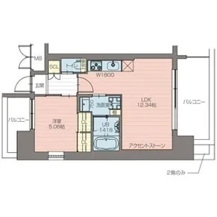 プレジオ阿波座【3階】の間取り