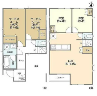 東京都板橋区赤塚4【一戸建】の間取り