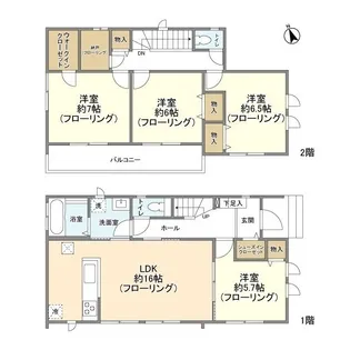 千葉県柏市五條谷【一戸建】の間取り