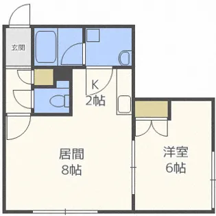 1LDKの間取り画像