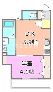 千葉県千葉市中央区椿森1【アパート】の間取り