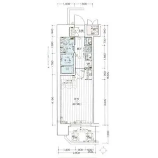 エステムコート難波サウスプレイスVエレージュ【9階】の間取り