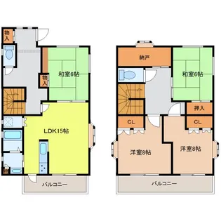 愛知県名古屋市名東区高間町【一戸建】の間取り