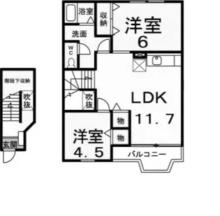 埼玉県羽生市北2【アパート】の間取り