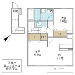 プリムローズ B【2階】の間取り