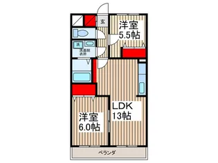 リベラル II【2階】の間取り
