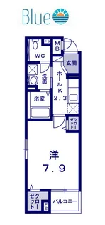 カインドハート西海岸【1階】の間取り