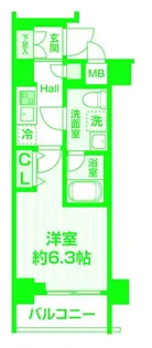 MAXIV BANDOBASHI TWIN EAST【2階】の間取り
