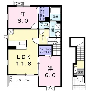 サニーブライトI【2階】の間取り