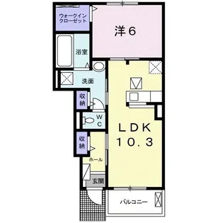 ディリジェントファイブA【1階】の間取り