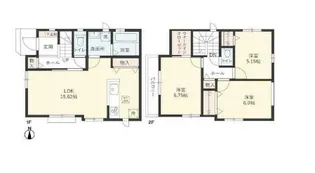 千葉県船橋市新高根6【一戸建】の間取り