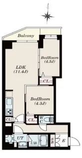 GRANPASEO菊川【6階】の間取り