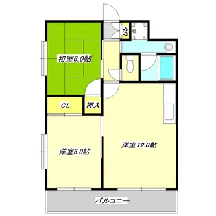 江坂サングリーンハイツ【3階】の間取り