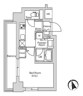 エミリブ鷺ノ宮【9階】の間取り
